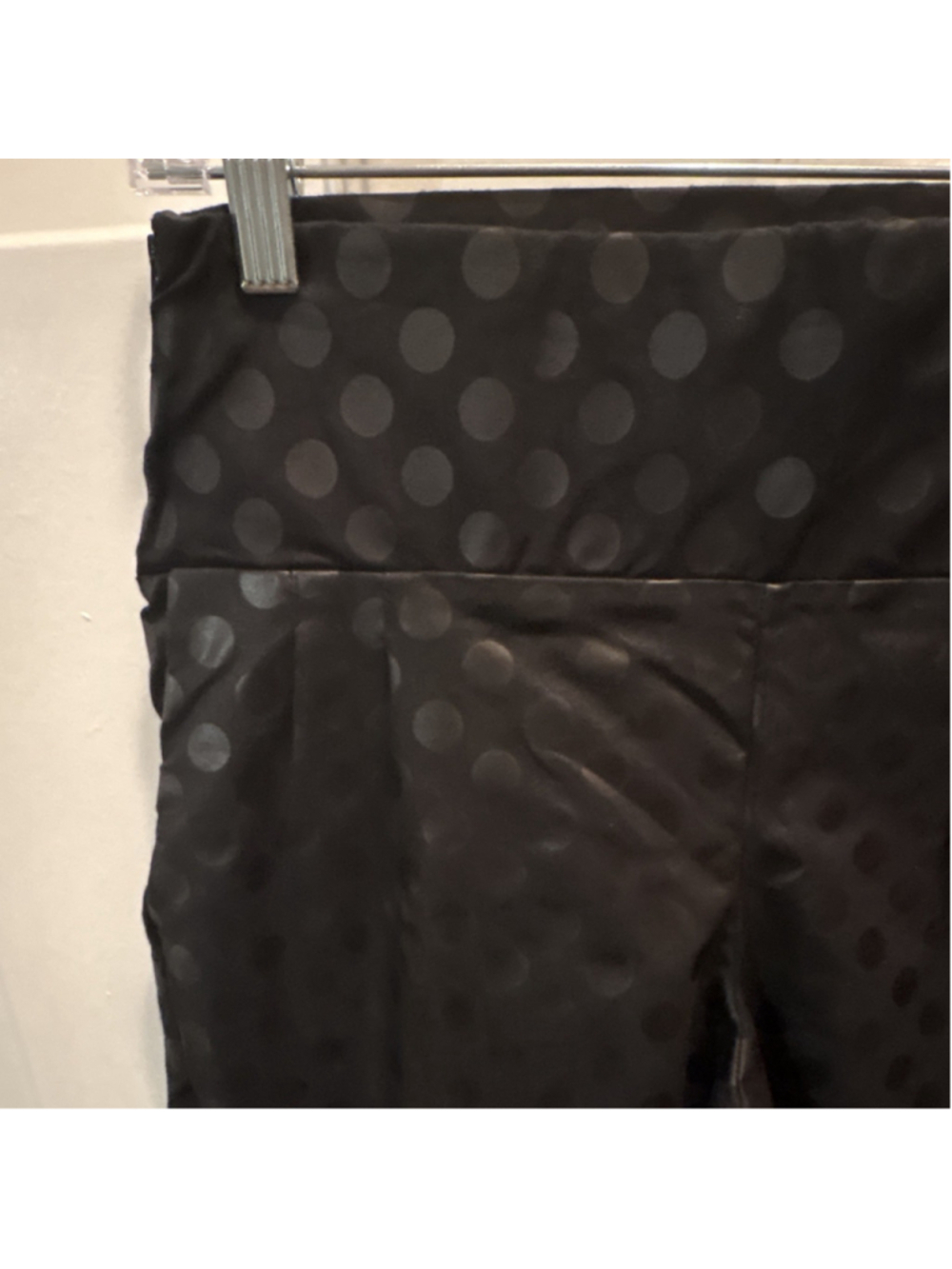 Ritchi Women's Leggings M High Rise Ankle Control Top Black Polka Dot 10855 - Picture 3 of 7